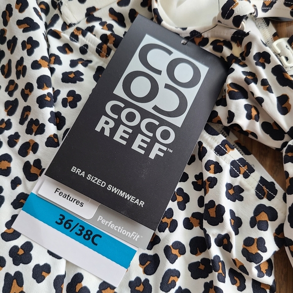 🌺 SOLD 🌺 Coco Reef Cheetah 5 Way Tankini 36/38C - Picture 5 of 6